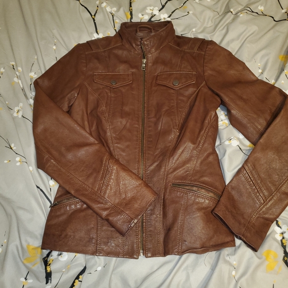 Brown Danier leather jacket - Picture 1 of 3